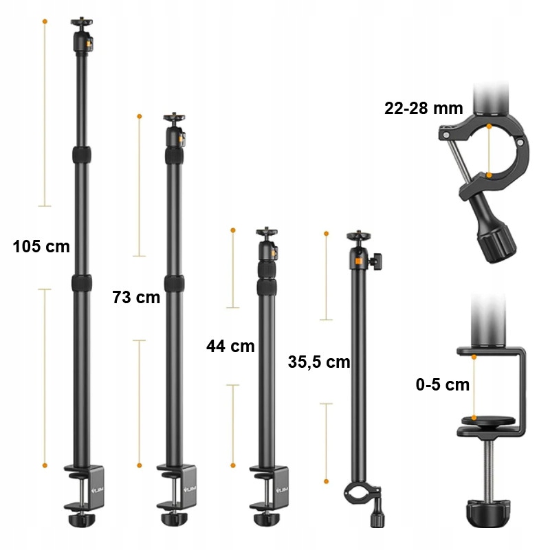 STATYW NA TELEFON APARAT ULANZI LS02 Z ZACISKIEM Model LS02