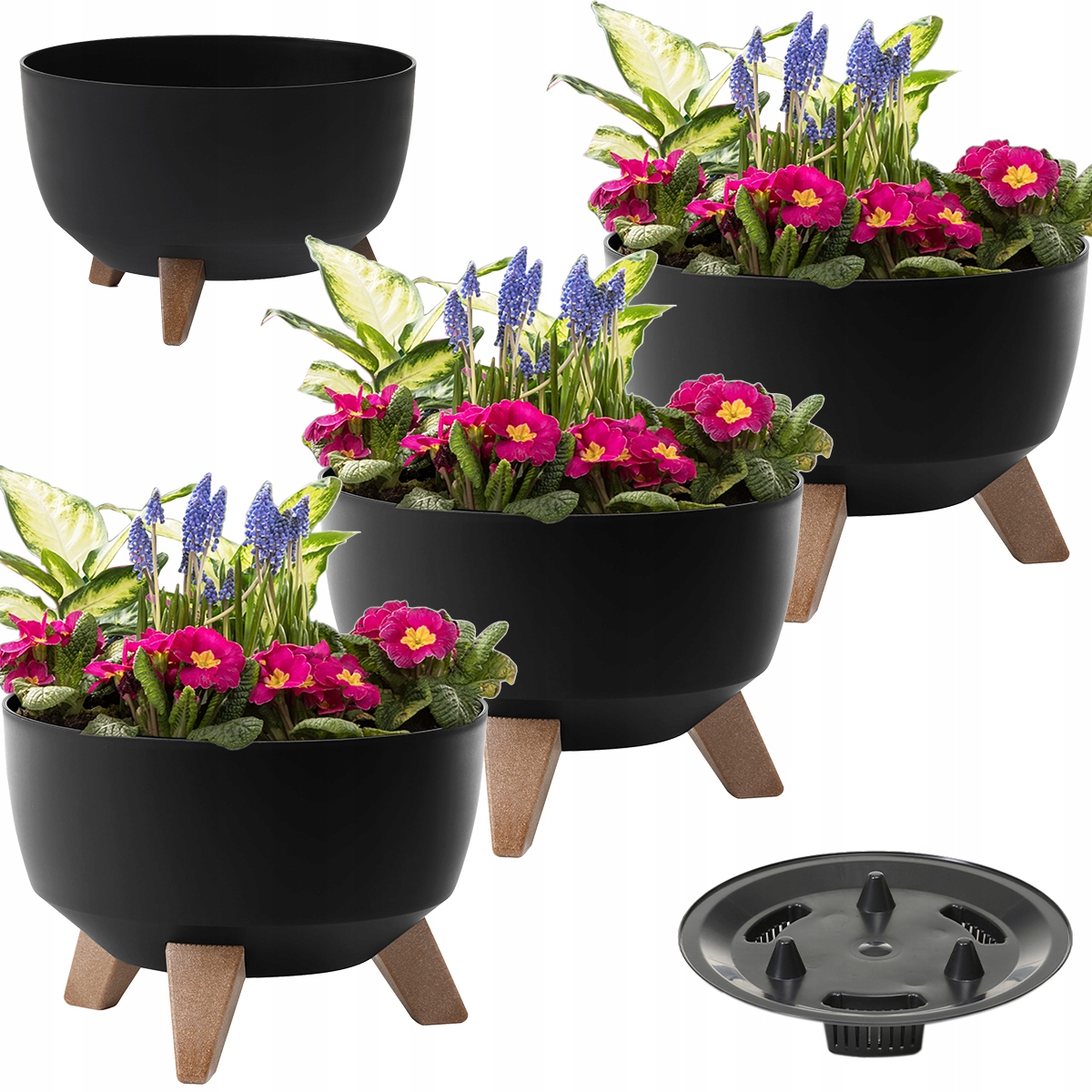 

Zestaw 3X Doniczka Kwietnik Misa Osłonka 40cm