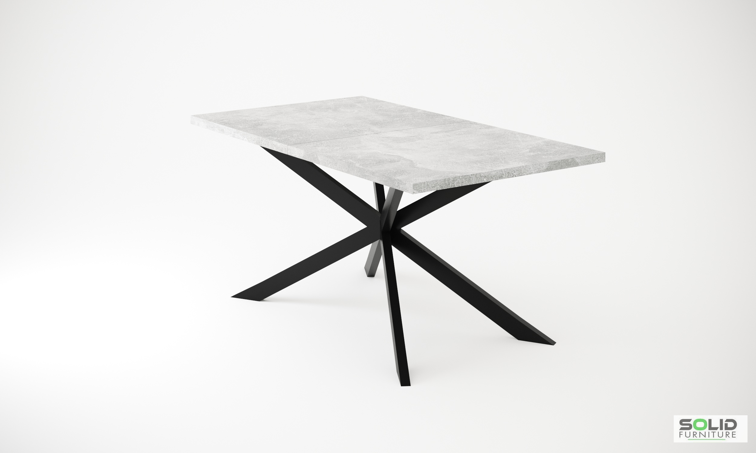 Stół loftowy noga pająk 180X90/260 Egger Halifax Głębokość mebla 180 cm