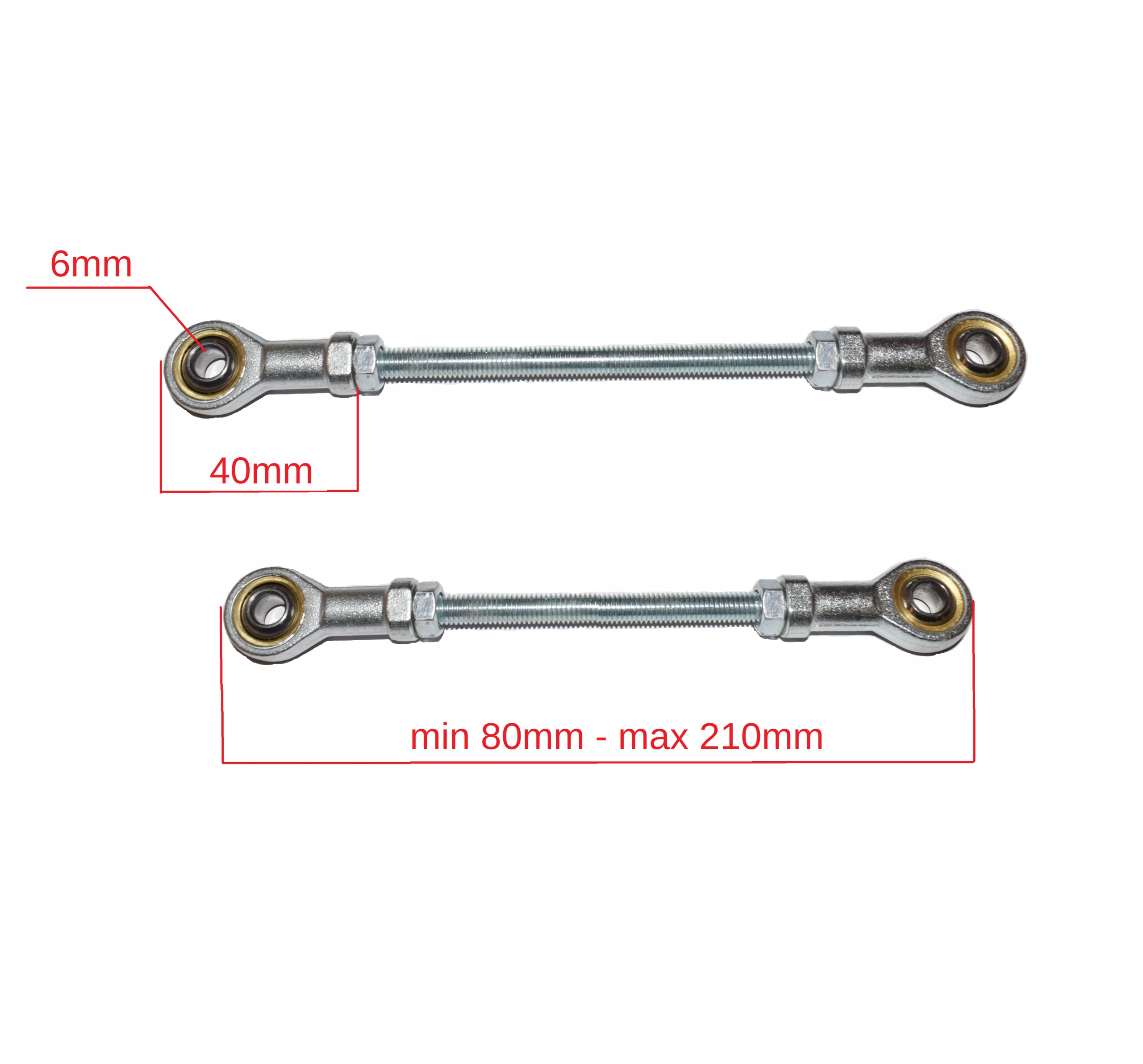 

Łącznik Oczkowy Regulowany Uniwersalny M6 80-210mm
