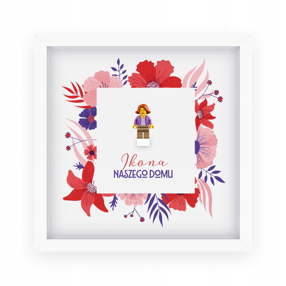 Rámeček S Minifigurkou Lego „ikona Našeho Domu“ Na Den Žen, Den Matek