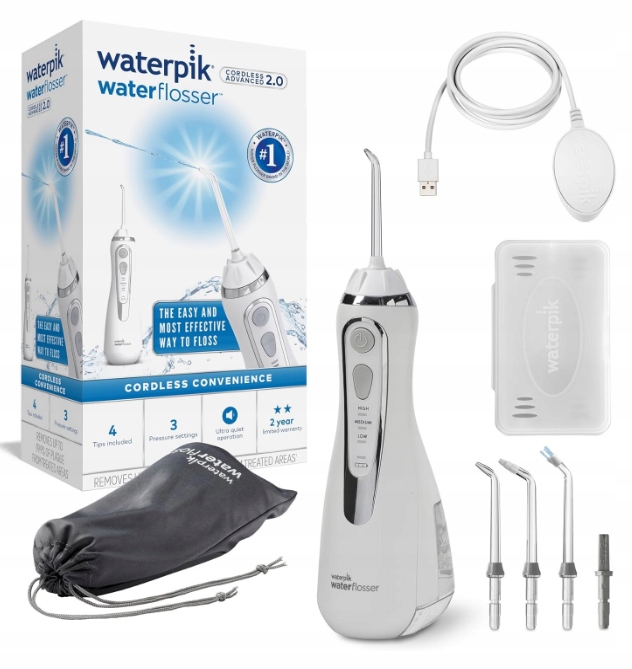 Irygator do czyszczenia zębów Waterpik WP-580EU bezprzewodowy biały