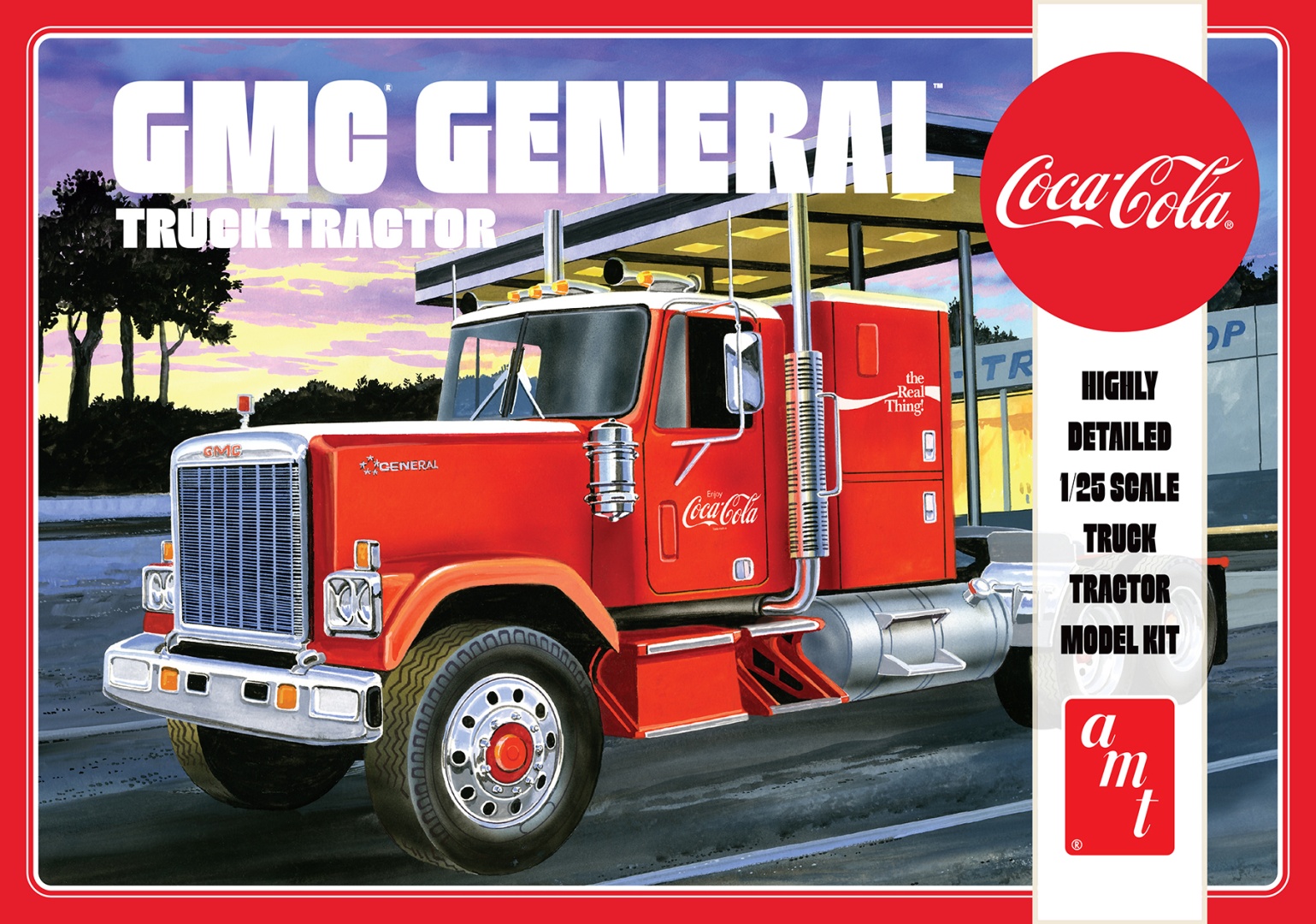 Model Plastikowy - Ciężarówka 1976 GMC General Semi Tractor (Coca-Cola) - A