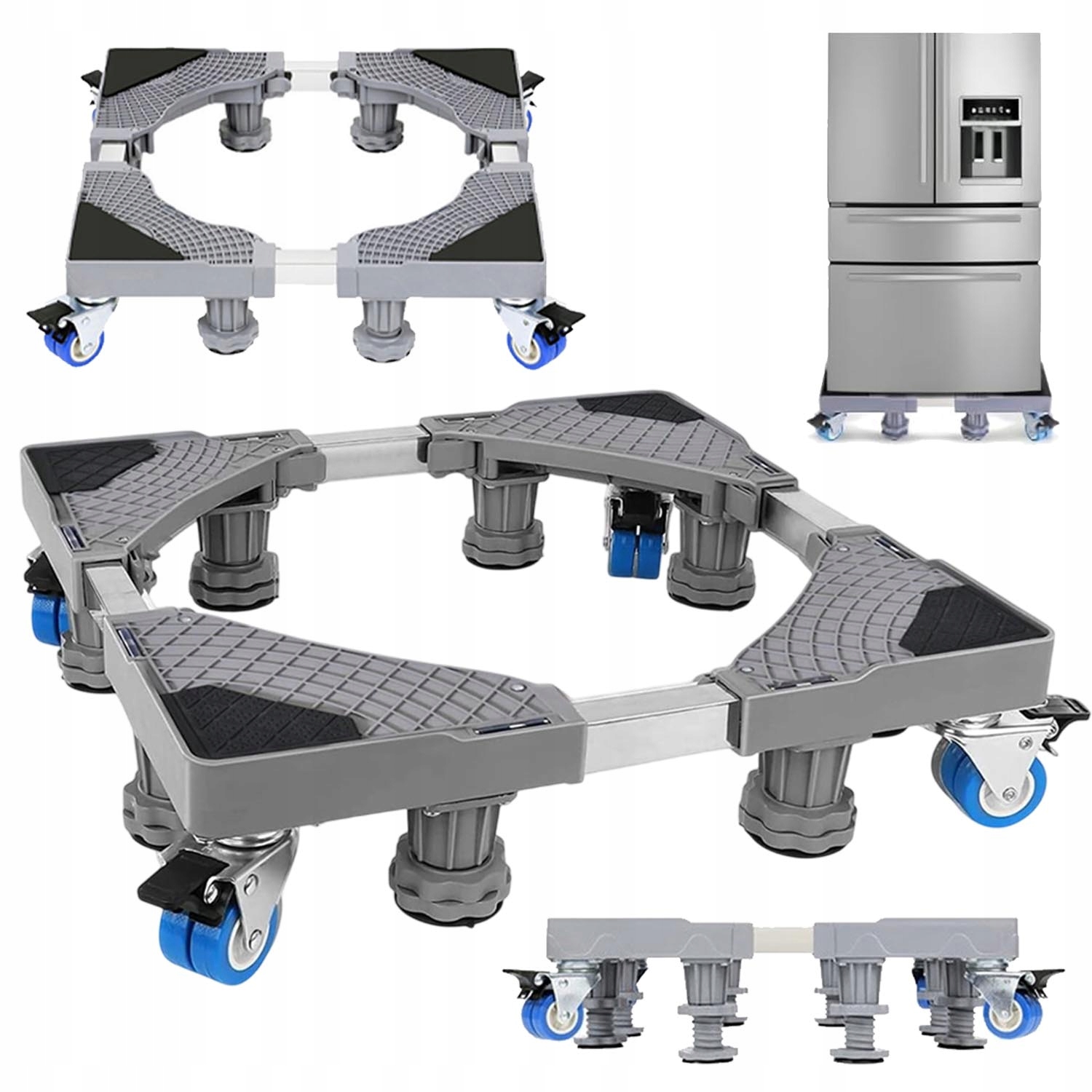 Stojak Mobilny Pod Lodówkę Podstawa Pralki Regulowany Rozmiar 42-66CM