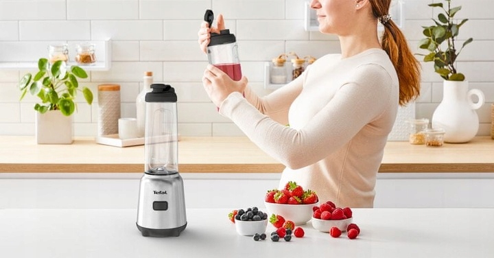 MOULINEX Blender Stojący 300W 0,8L 2 Butelki Tritan Ergonomiczny Kompaktowy — miniatura 9