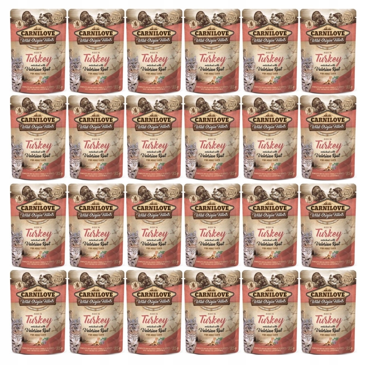 Levně Carnilove kapsičky pro kočky Krůta a kozlík lékařský Krůtí kapsička 24x85g 24 balení