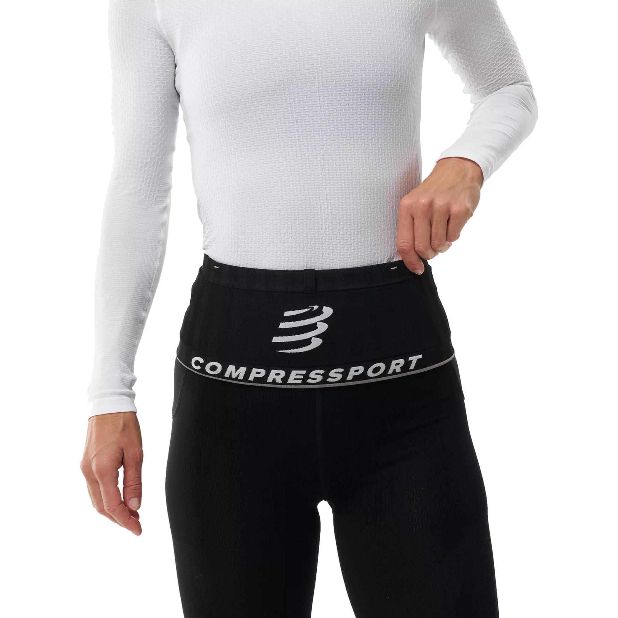 Compressport pas biegowy Free Belt 2.0 czarny [Rozmiar M]