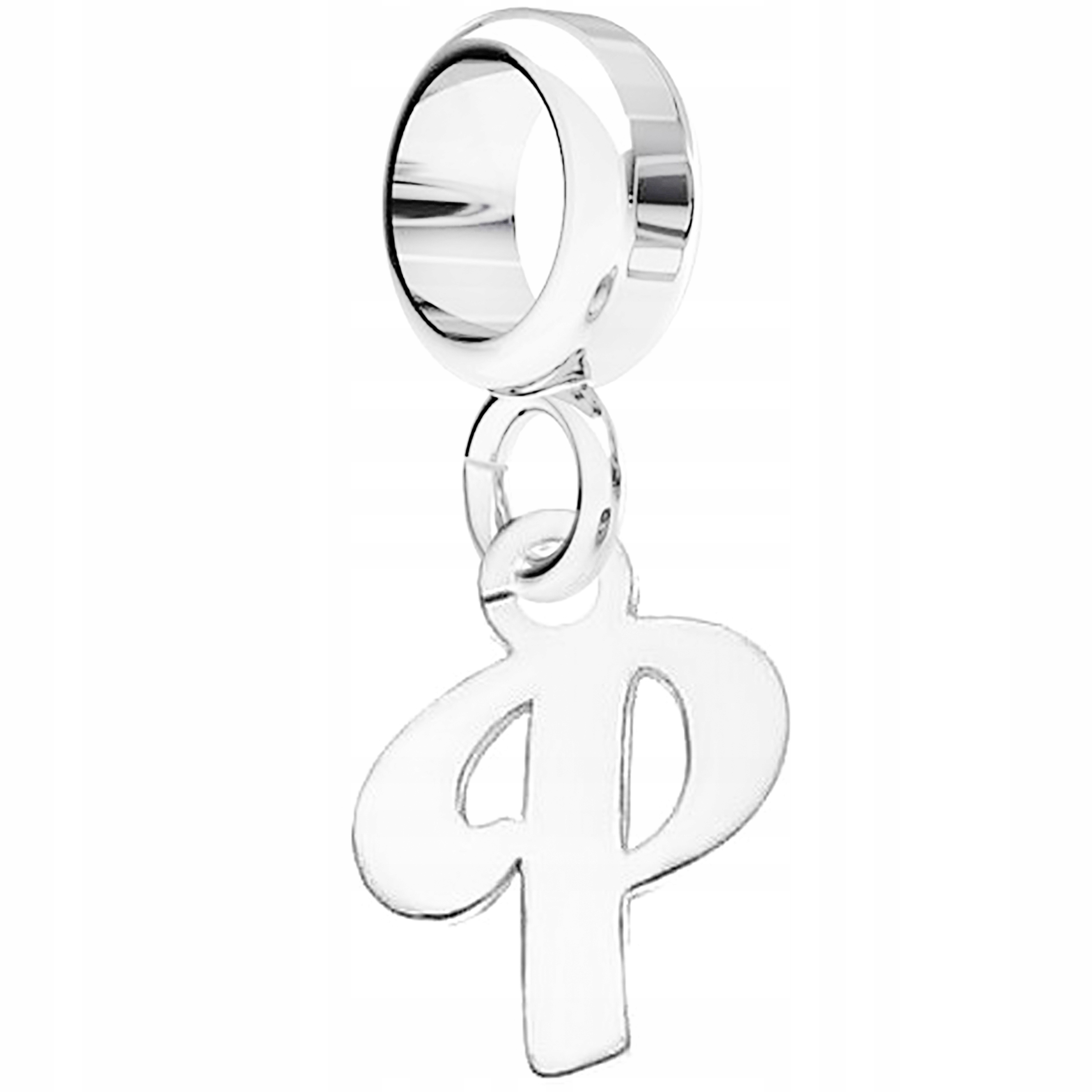 Charms wiszący Literka P srebro 925