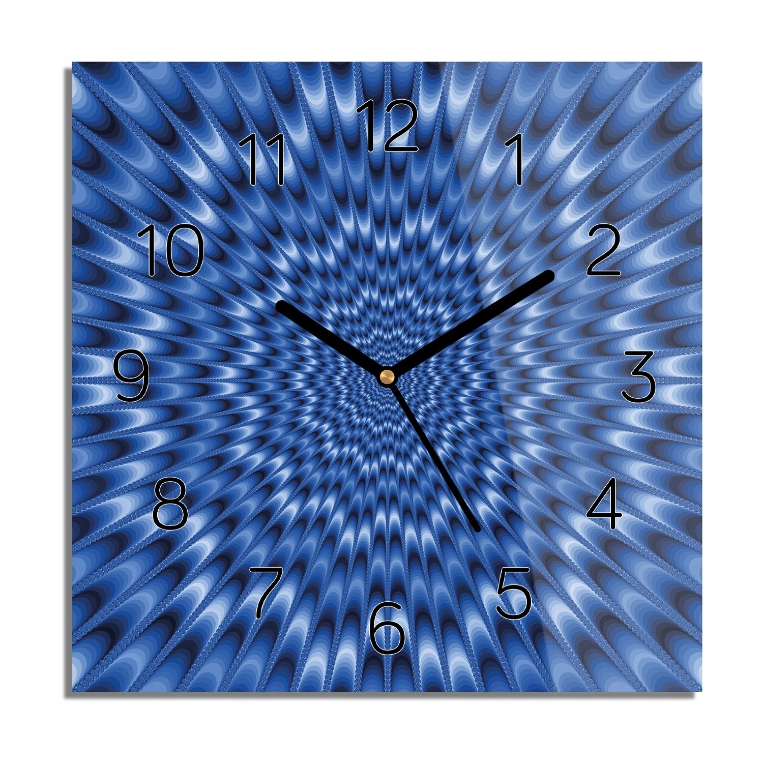 

Niebieska iluzja 3D zegar szklany nowoczesny 30x30