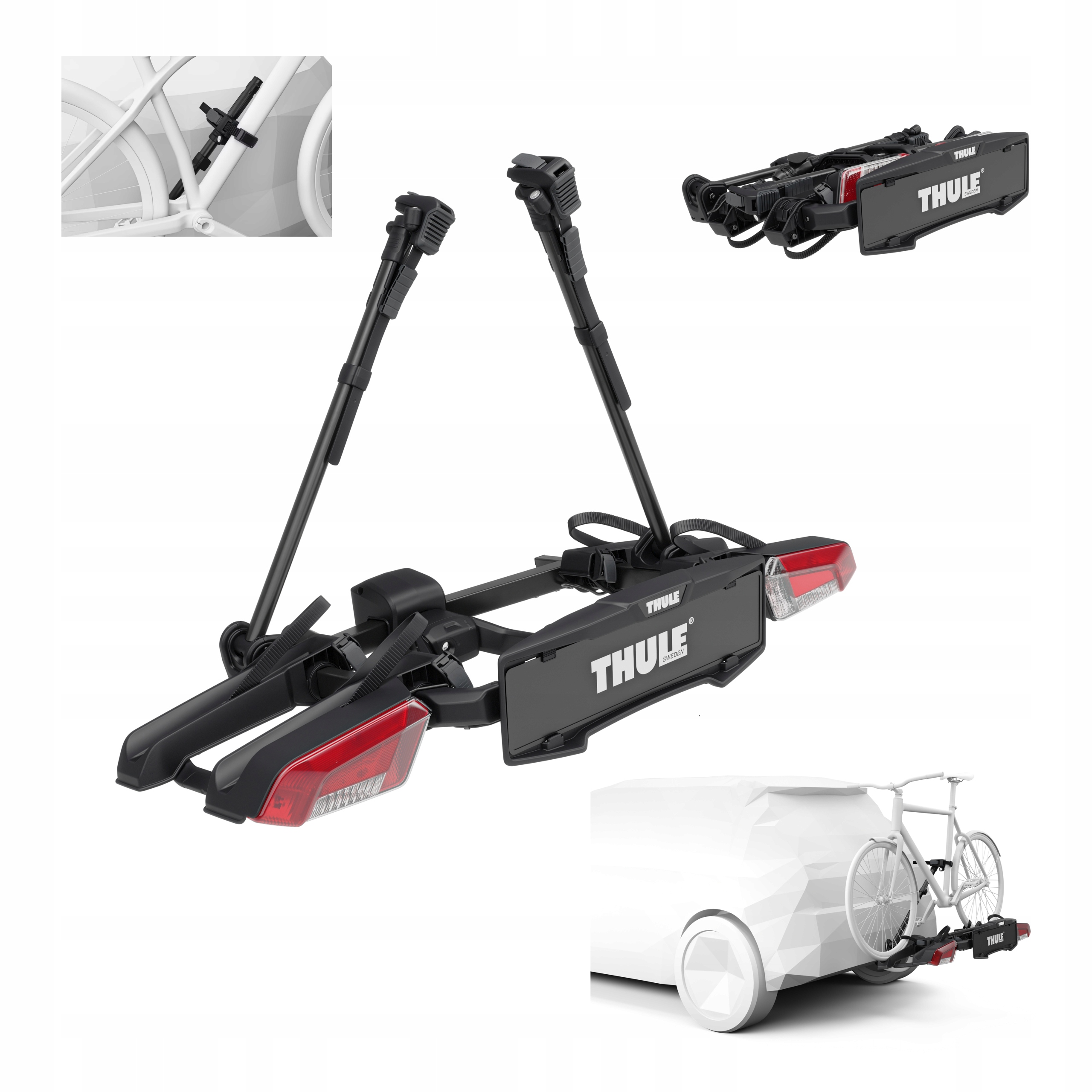 Bagażnik Rowerowy platforma na hak Thule Velolite 2 rowery 9052100 Składany