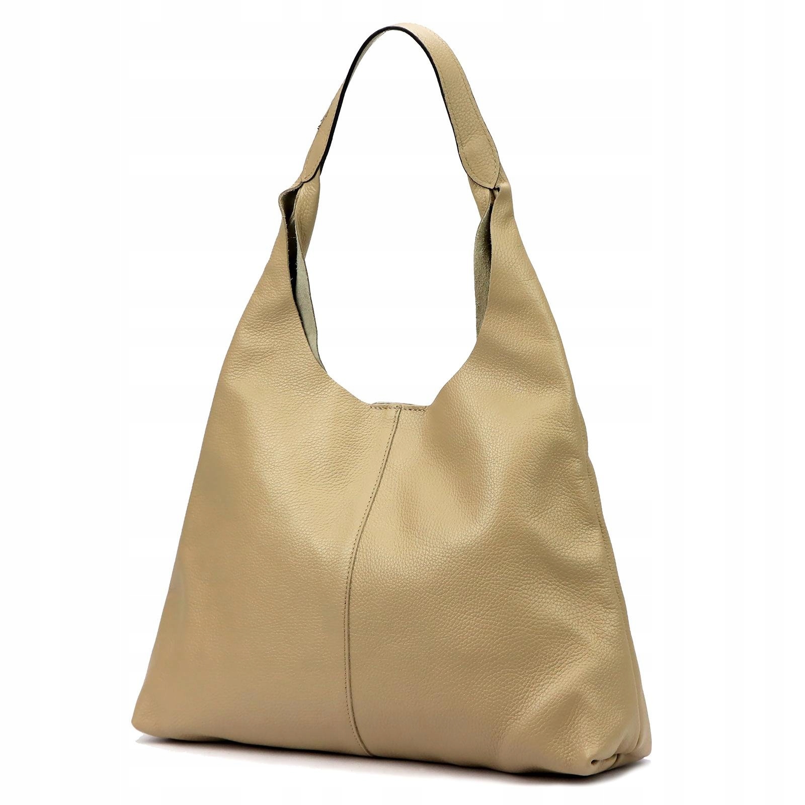 Dámská shopper kabelka kožená taupe velká A4