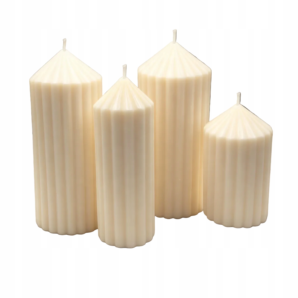 Sada 4 svíček – ozdobná sójová svíčka do obývacího pokoje Pillar Rome Collection