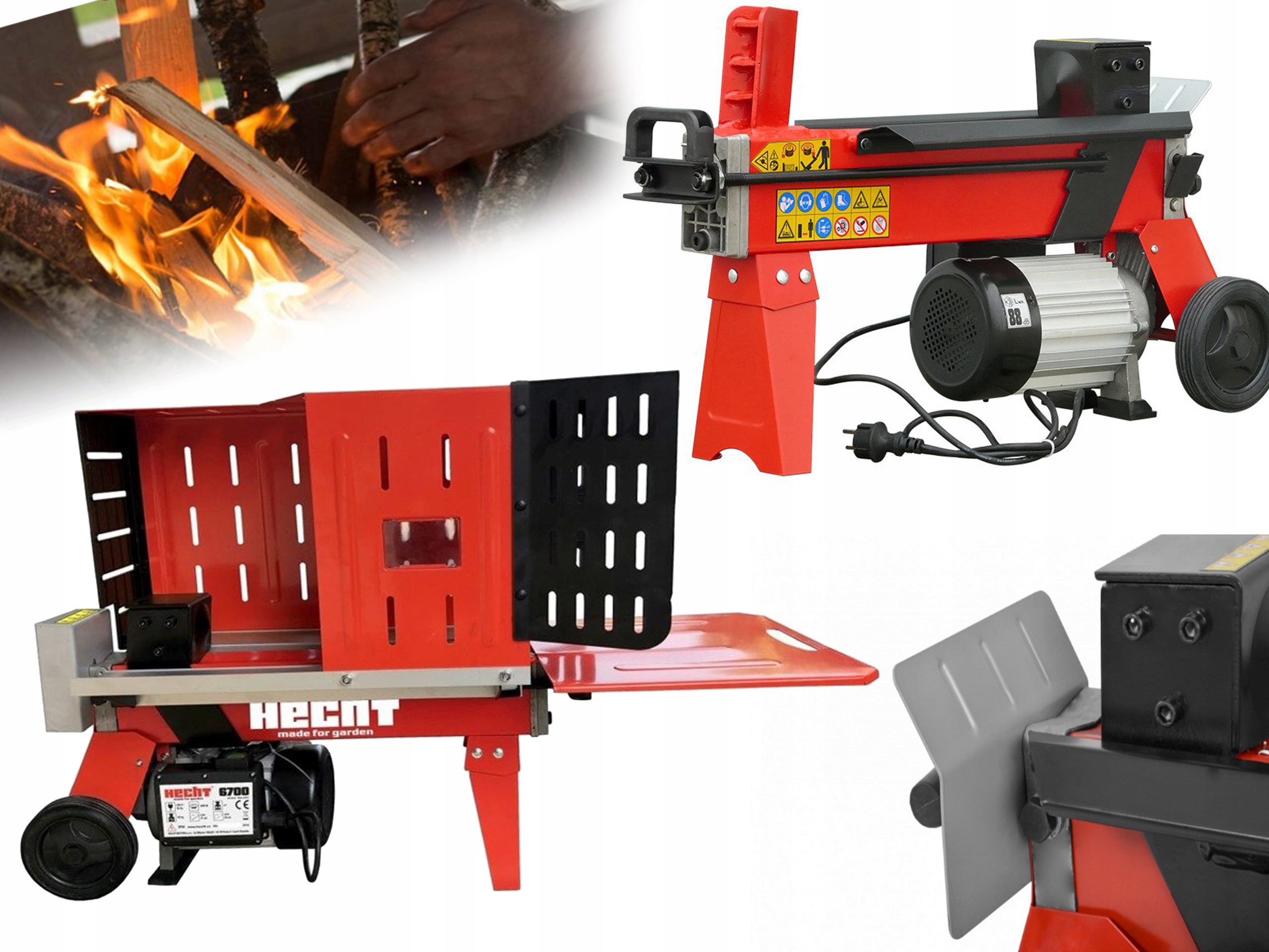 

Łuparka 7 ton rębak do drewna Hecht 670 2000W klin