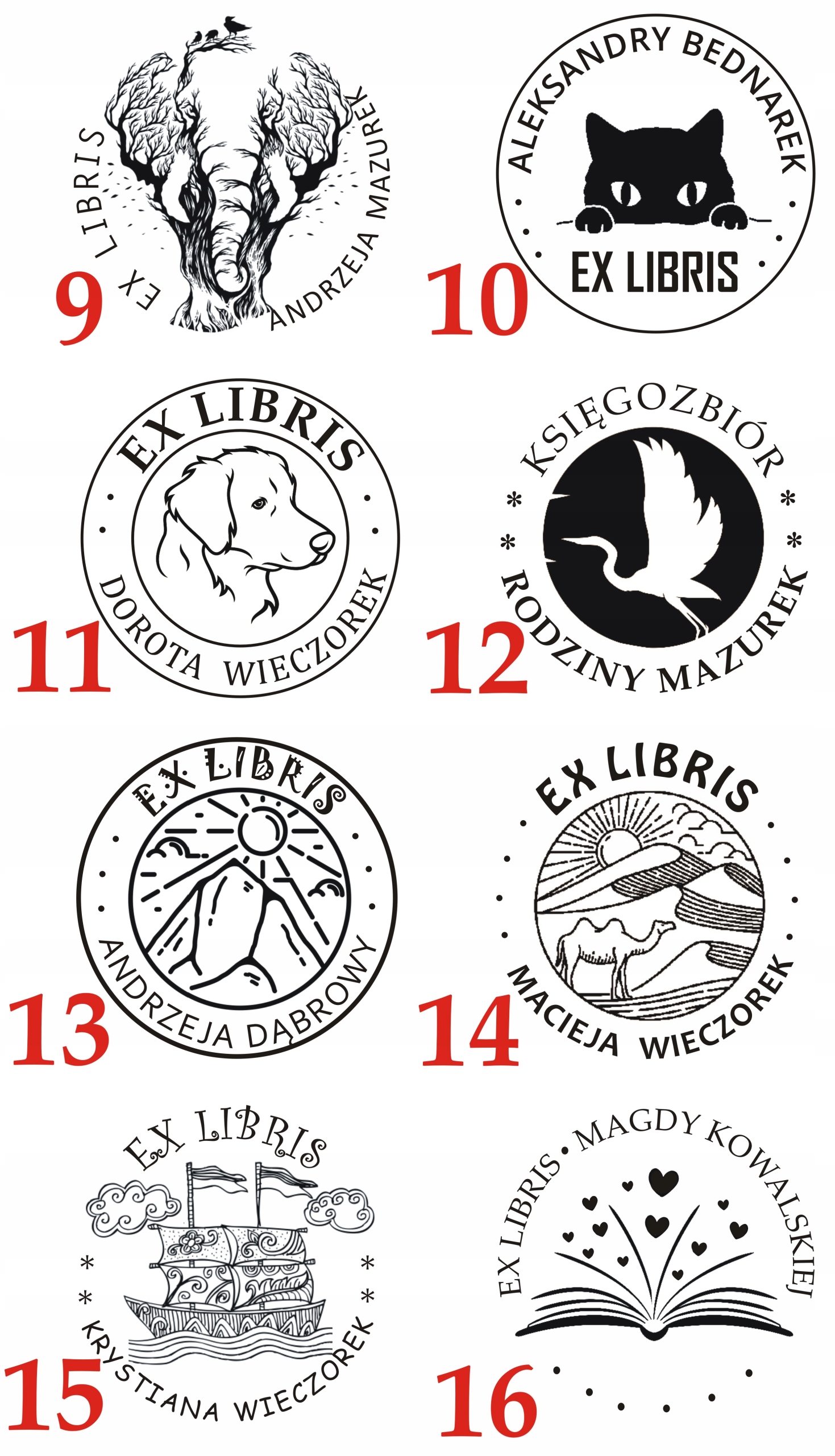 GRYF PIECZĄTKA OKRĄGŁA EX LIBRIS STEMPEL 5 CM Marka Colop