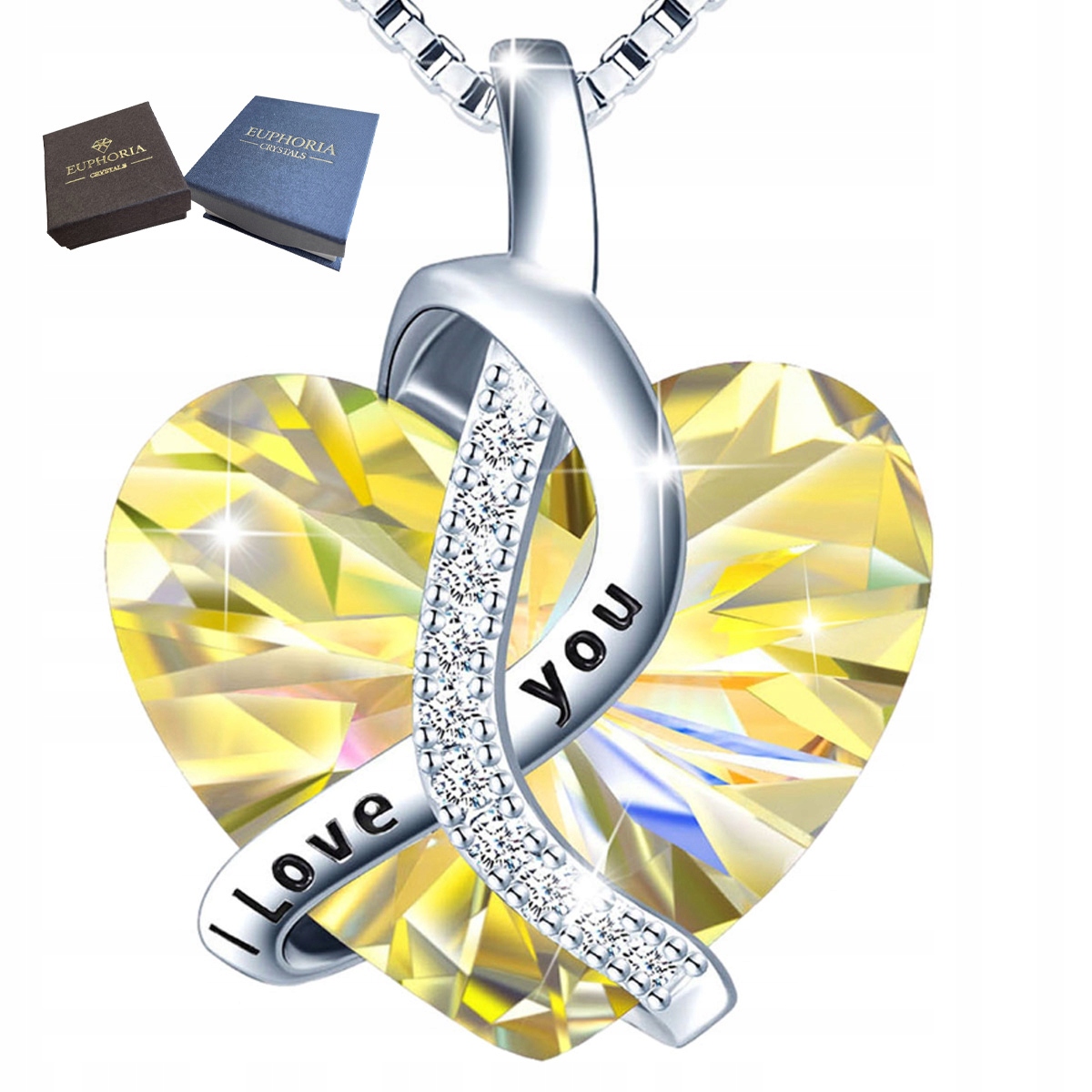 Náhrdelník Stříbro 925 s přívěskem Srdce s zirkony jako Dárek pro manželku