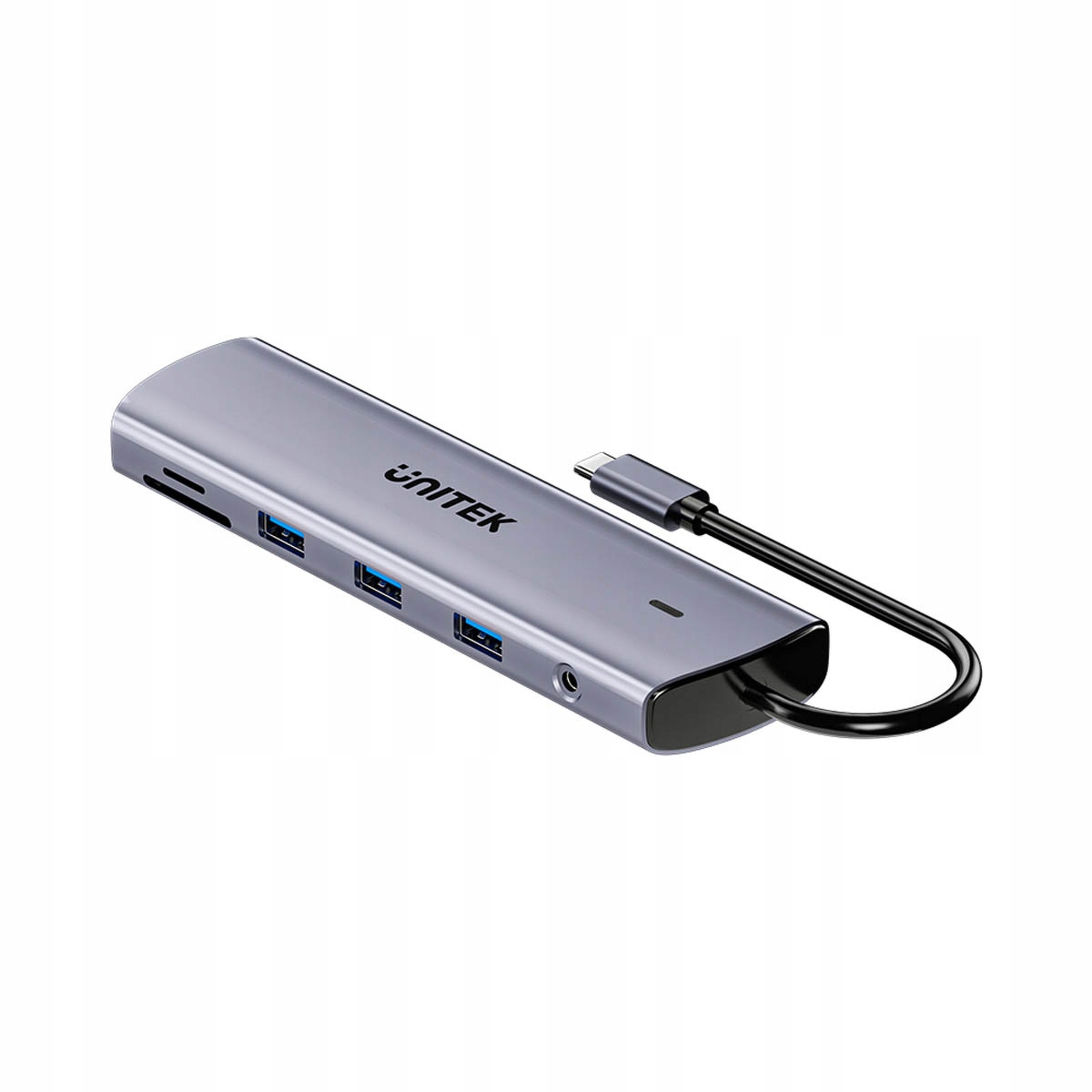 Unitek Hub Usb-c 11v1 s podporou dvou monitorů 4K@30Hz RJ45 Pd 100 W