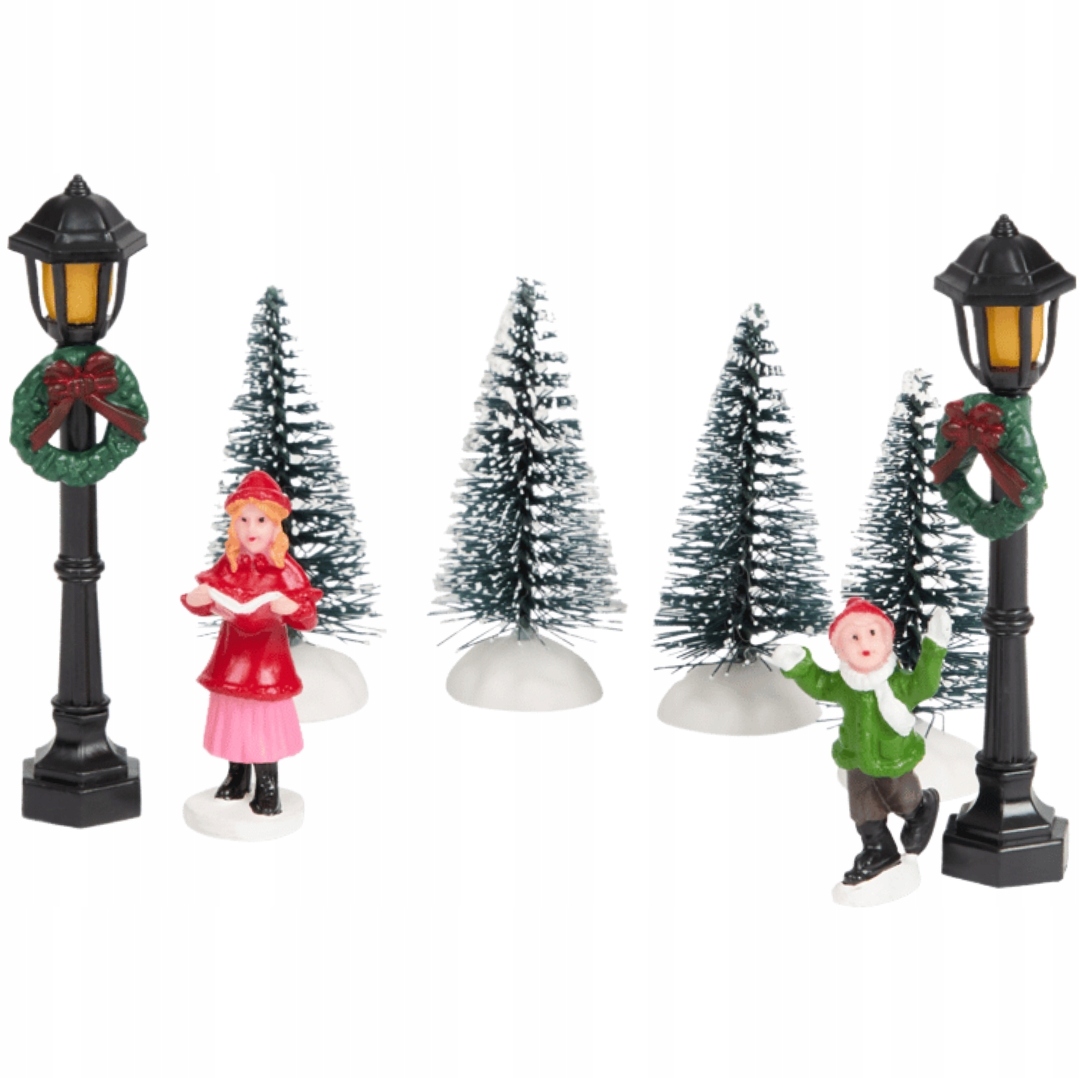 WIOSKA ŚWIĄTECZNA MAGIC VILLAGE 8 ELEMENTÓW DO WIOSKI