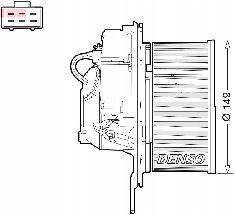 Denso DEA32005 вентилятор внутренний