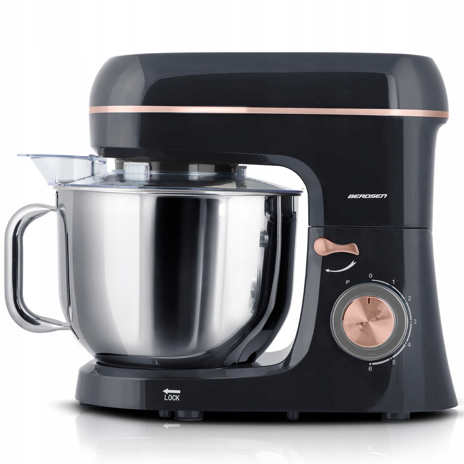 Berdsen BD-756 Kuchyňský robot 6 L, 1400 W, 3 v 1, černo-zlatý
