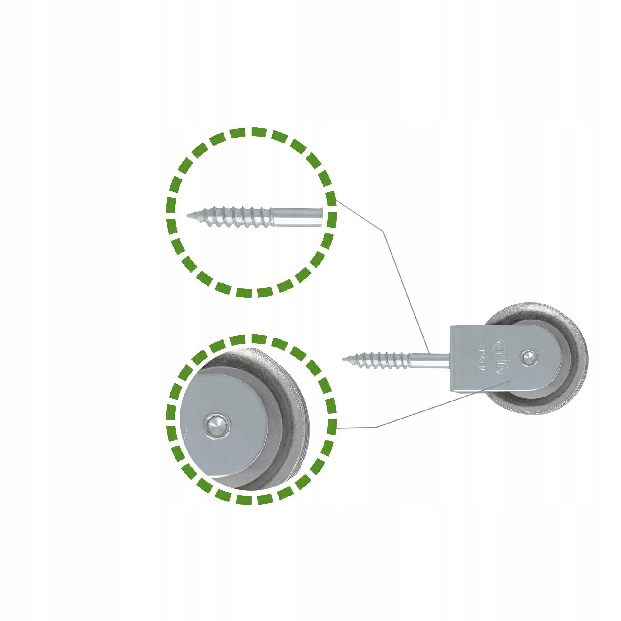 Bloczek do linek Metalowe Kółko Stal WKRĘT 40mm Typ bloczek