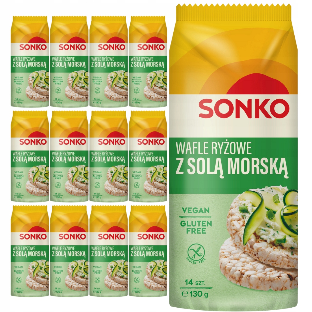Levně Sonko Classic Rýžové oplatky s mořskou solí 130 g (14 kusů) x 16 kusů