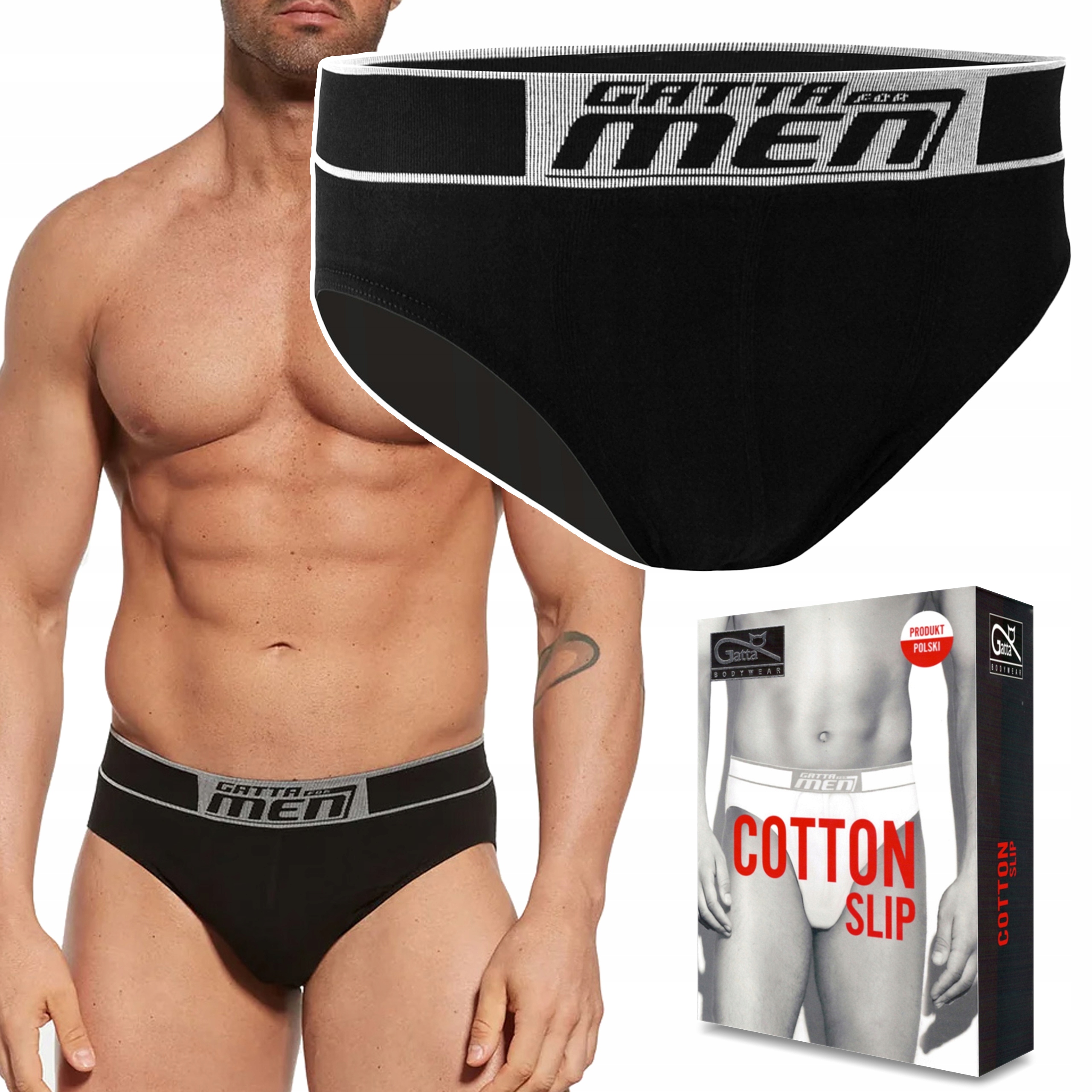 Pánské sportovní bavlněné slipy Pohodlné Kalhotky Gatta Cotton XL