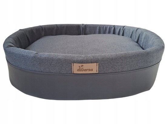 Levně Pelíšek Pohovka Potah Pro Psa Eko Kůže Emily 3 Grafitová