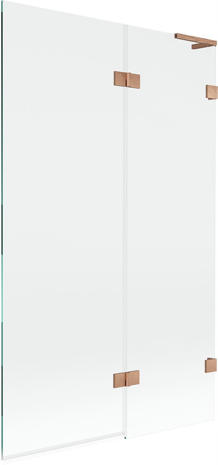 Mexen Lunar L vanová zástěna dvoukřídlá pravá 110 x 150 cm, transparentní,