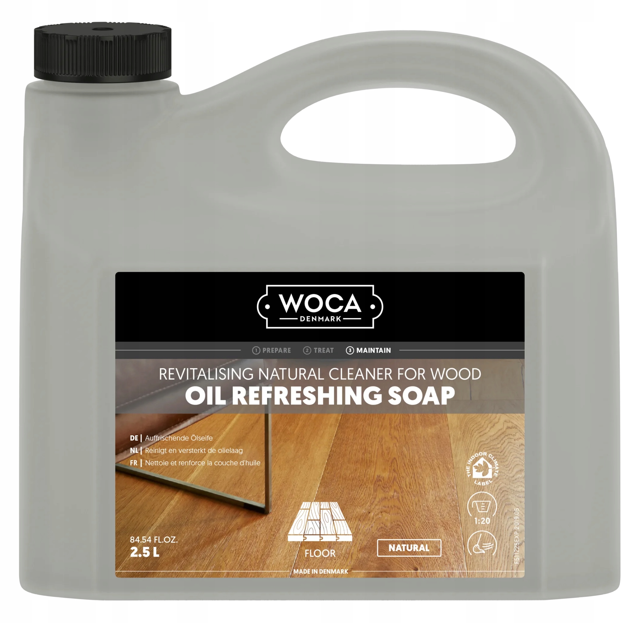 Woca Oil Refreshing Soap Natural 2,5 l olejové mýdlo na dřevěné podlahy