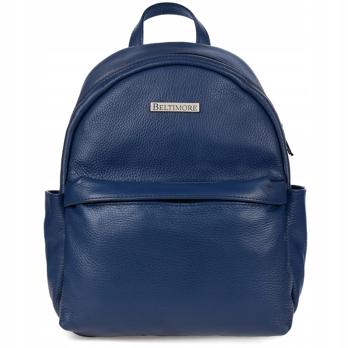 Tmavě modrý malý kožený batoh pro ženy, elegantní batoh A5 Beltimore P15