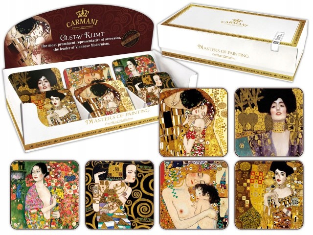 Korková Podložka 36 Ks Pod Hrnček Gustav Klimt