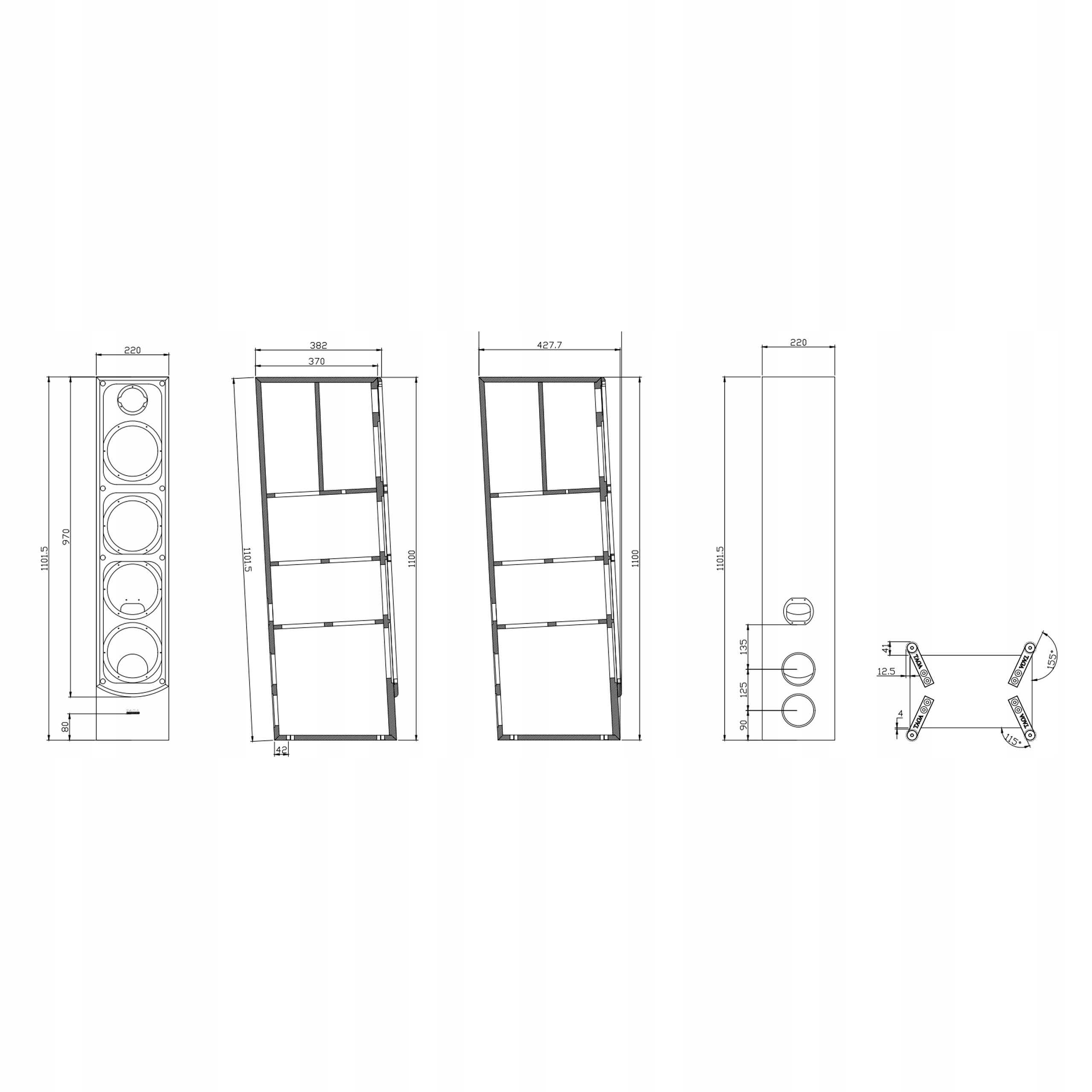 KOLUMNY PODŁOGOWE TAGA HARMONY PLATINUM F-120 v.4 Model F-120 v.4