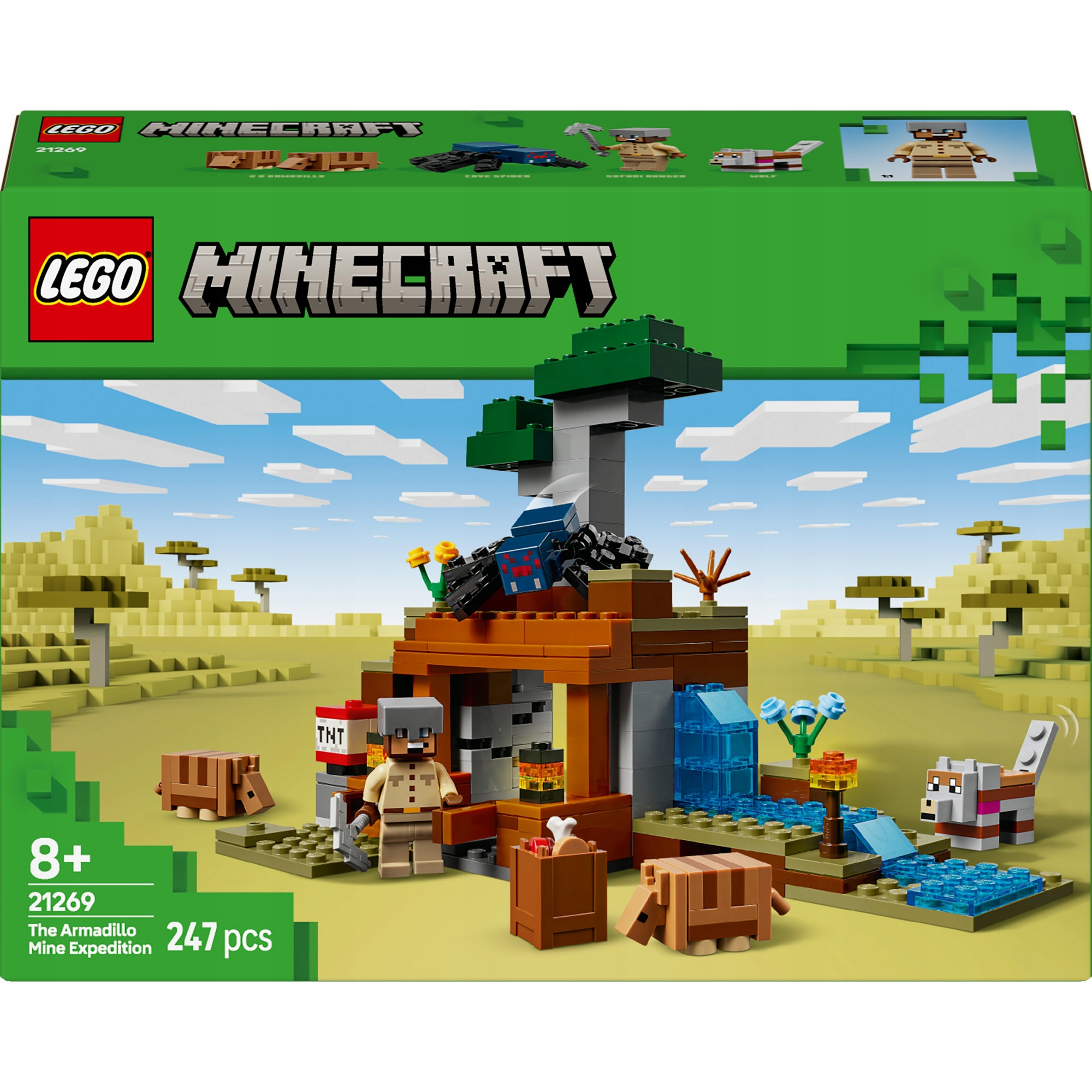 LEGO Minecraft 21269 Wyprawa do pancernikowej kopalni