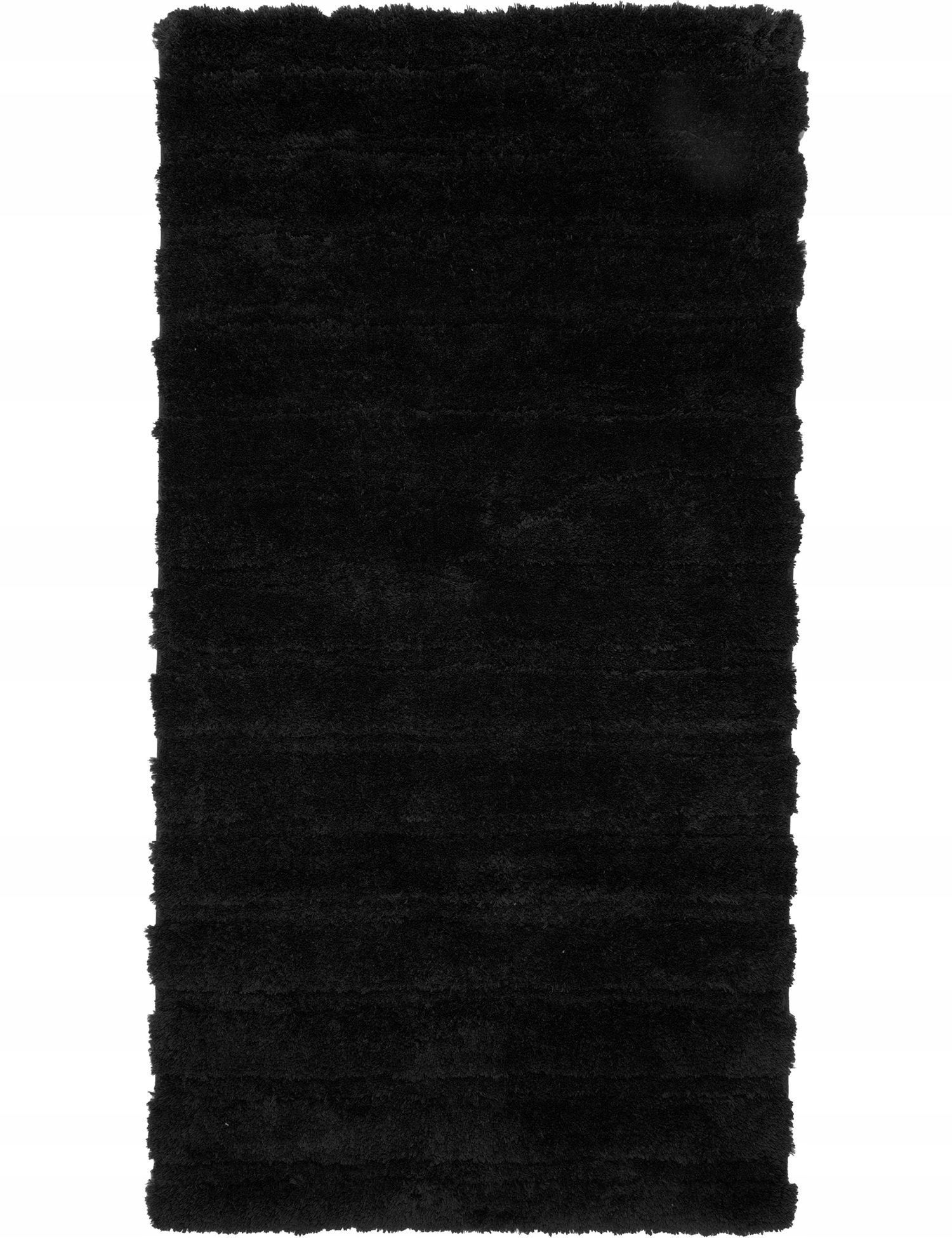 Koupelnový Koberec Shaggy Černý XL 80x150 CM Protiskluzový Měkký, Nadýchaný