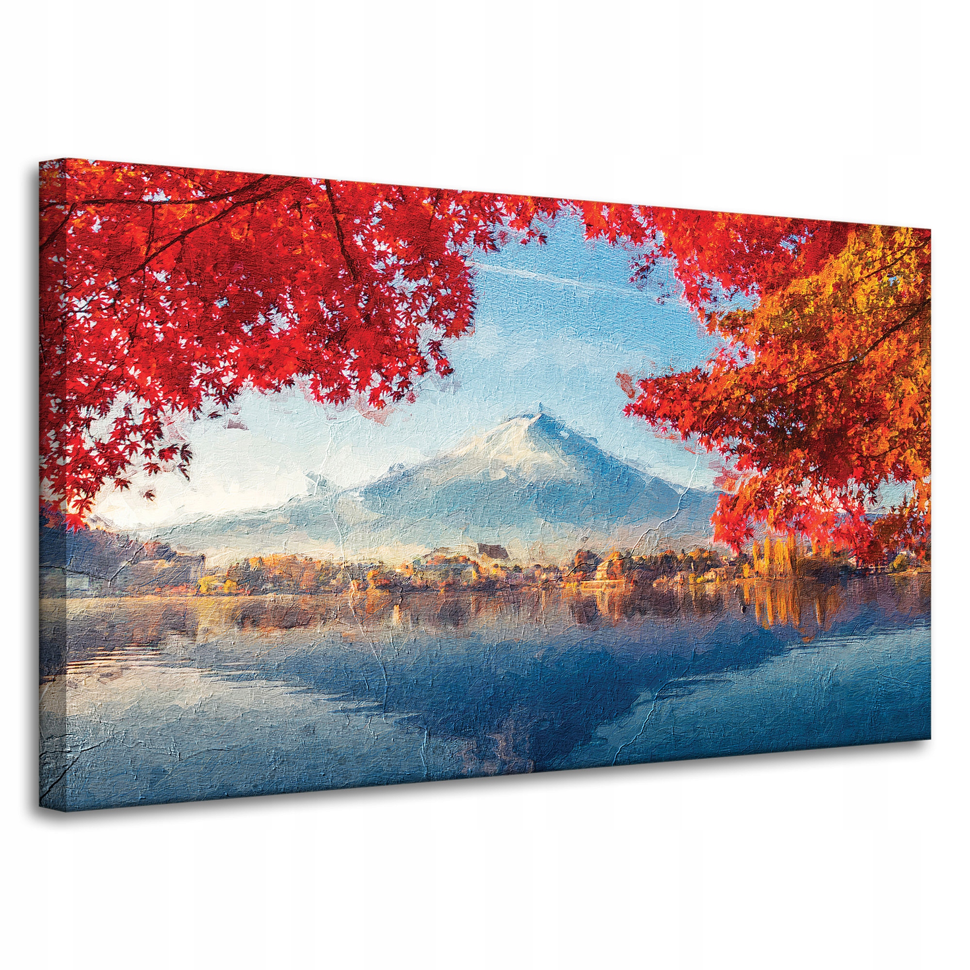 Obraz na plátně Barevné listy Městečko Hora Voda 100x60 cm