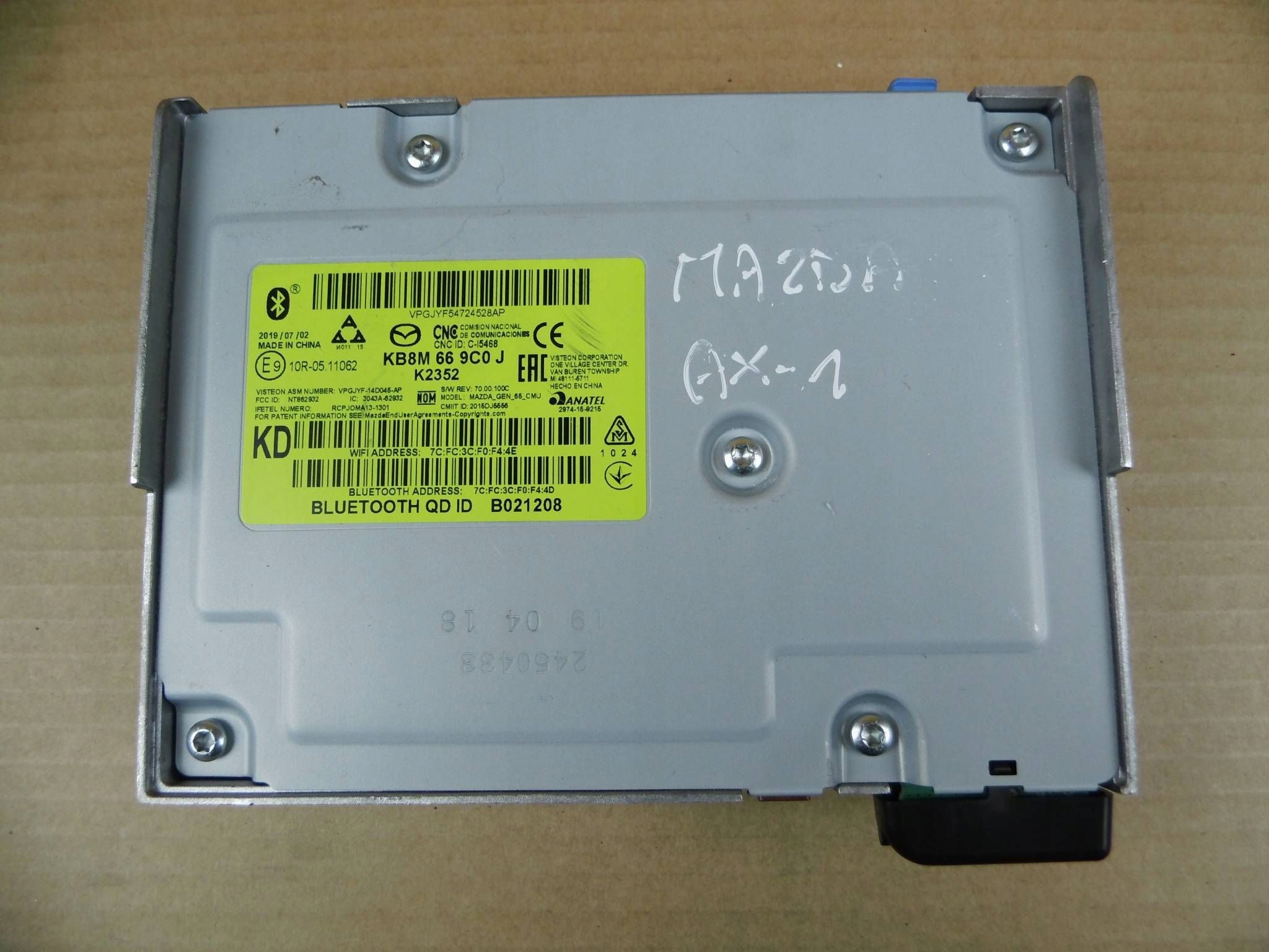 Mazda modul Bedienteil der Navigation radia KB8M669C0J