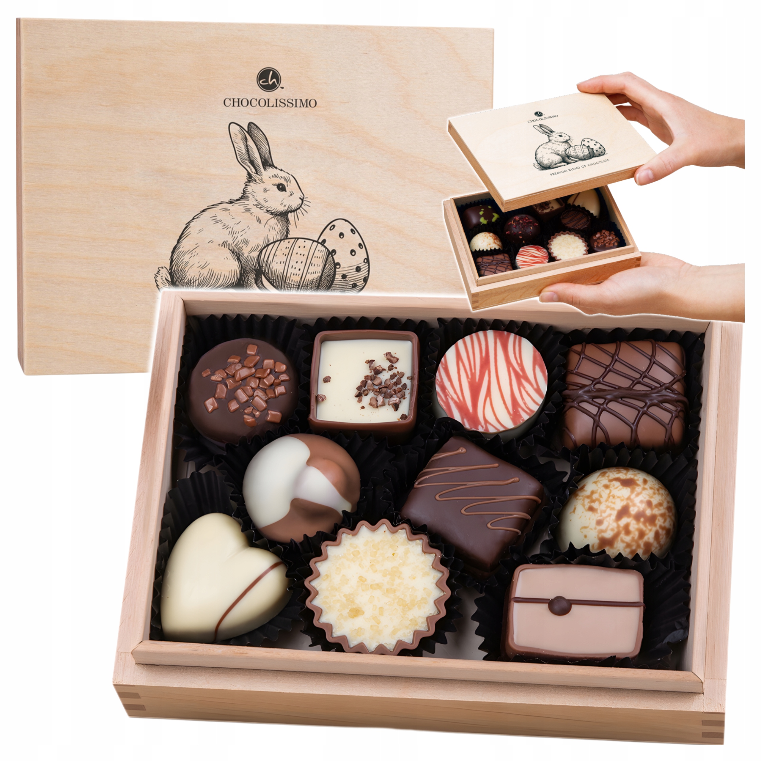 Levně Dárek na Velikonoce čokoládu Pralinky čokoláda Belgická sladkosti 125 g