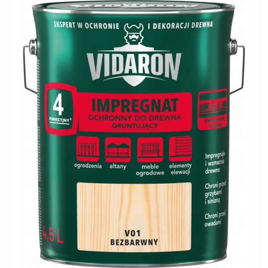 

Vidaron Impregnat Gruntujący 4,5L V01 Bezbarwny