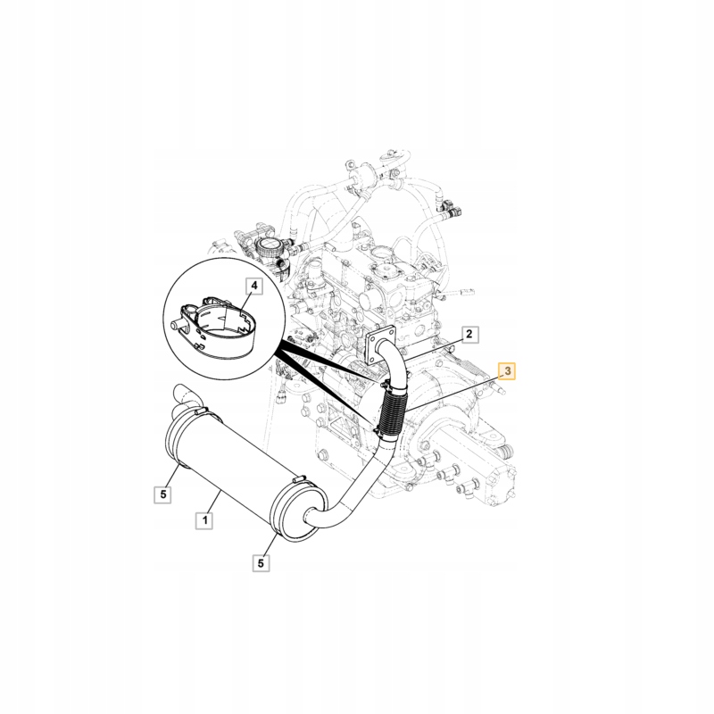 LACZNIK ELASTYCZNY TLUMIKA MINI JCB 332 S6663 Machine brand JCB