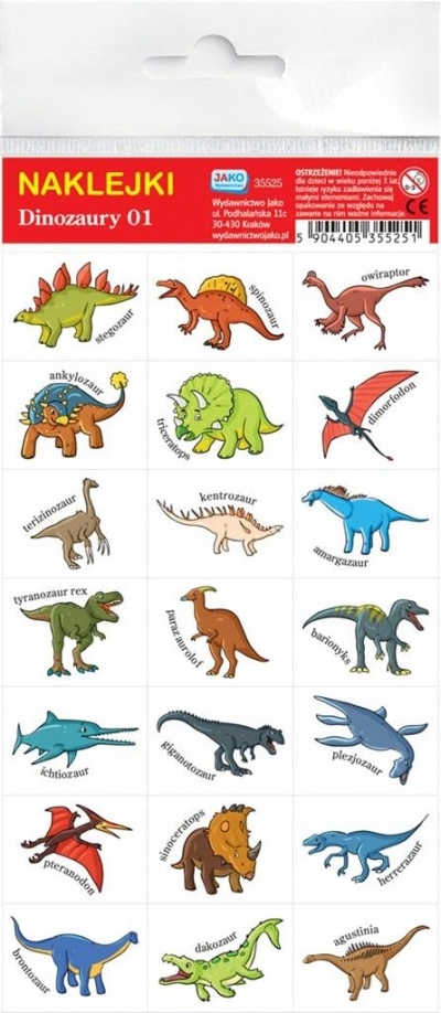 

Naklejki. Dinozaury