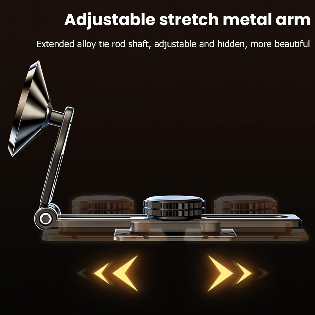 CGEAMDY Magnetyczny Uchwyt Samochodowy Na Telefon 360° Obrotowy Aluminiowy — miniatura 6