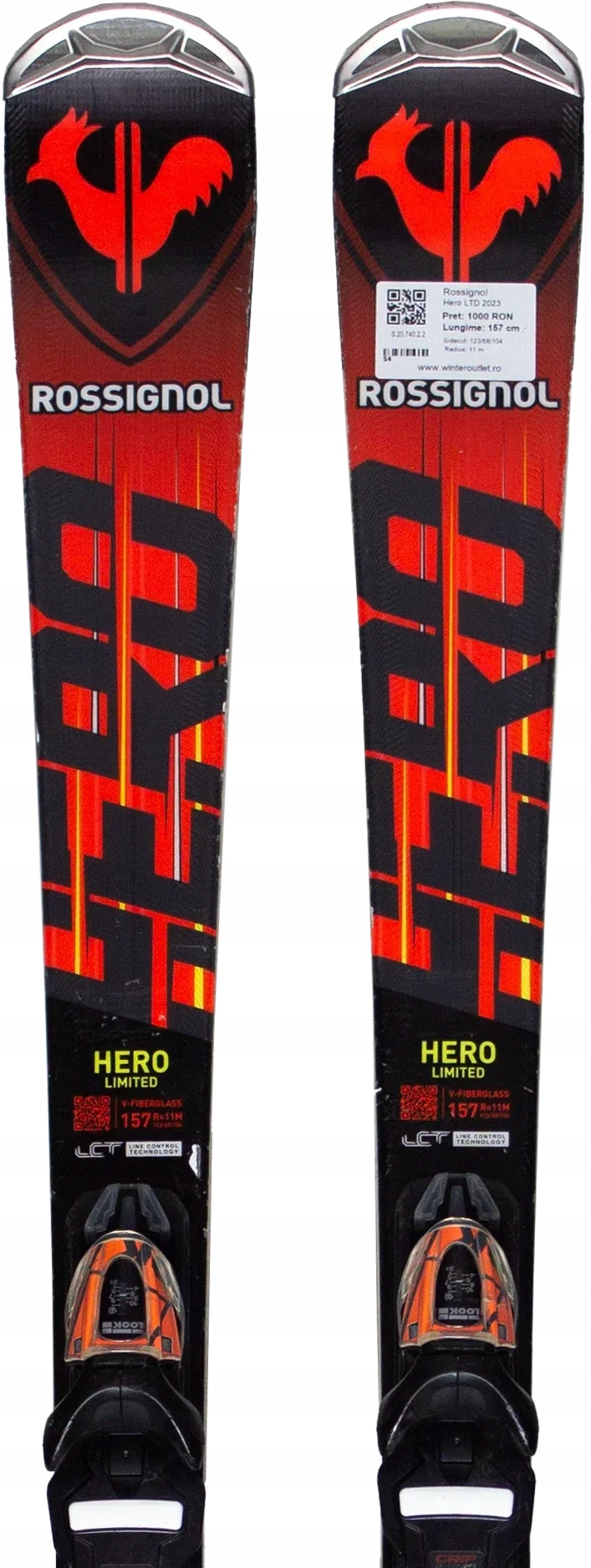 Używane narty - ROSSIGNOL Hero LTD 2023, 157 cm, stan dobry