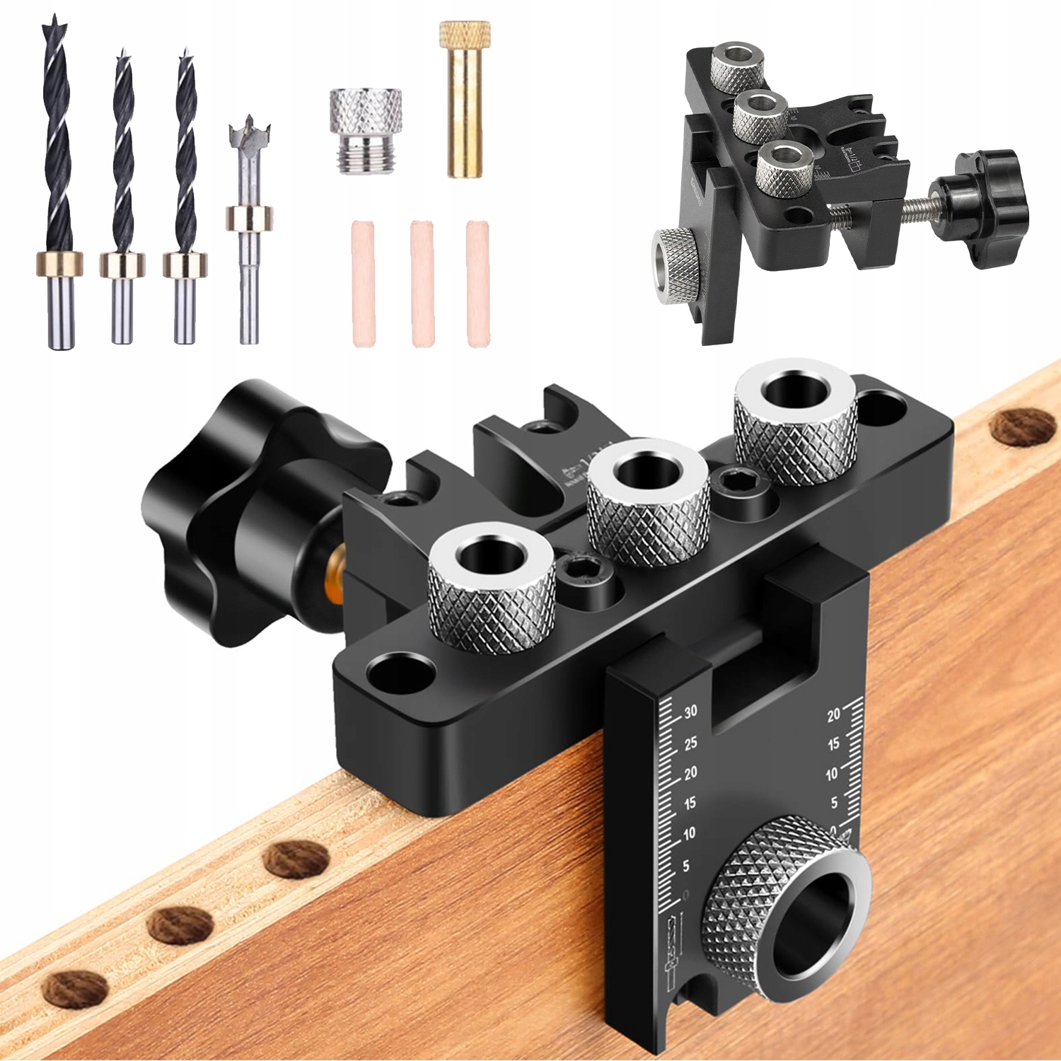 Vrtací Šablona 8/10/15 MM, Samostředící Sada Kolíků Pro Dřevěné Nářadí