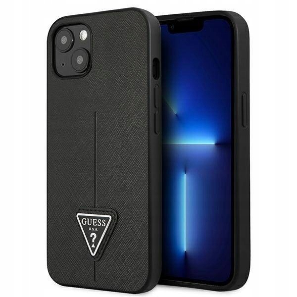 ETUI GUESS IPHONE 14 PLUS / 15 PLUS 6.7" CZARNY/ HARDCASE SAFFIANOTRIANGLE