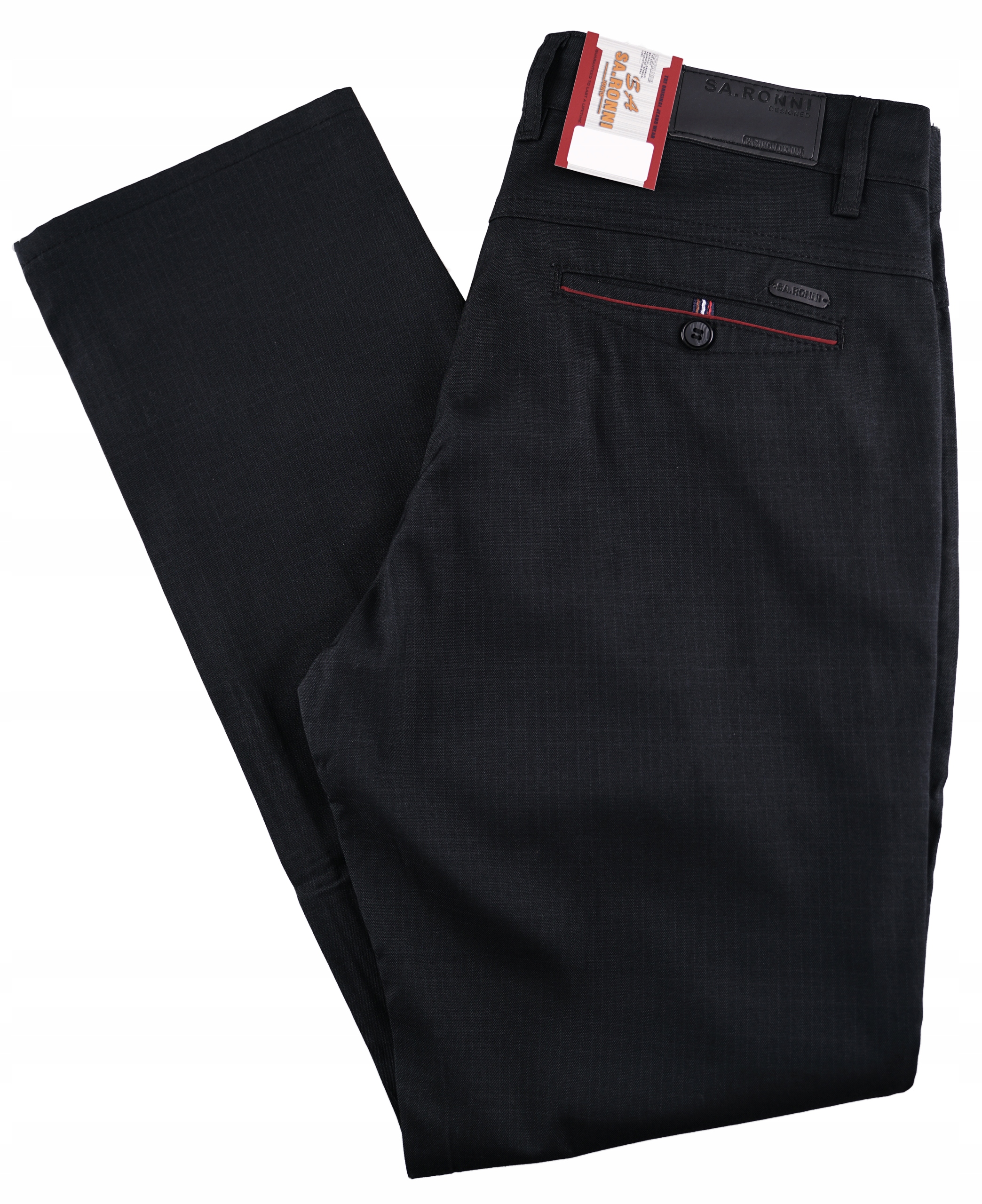 Spodnie Męskie Czarne Wizytowe Chinosy Casual Do Koszuli W44 L30