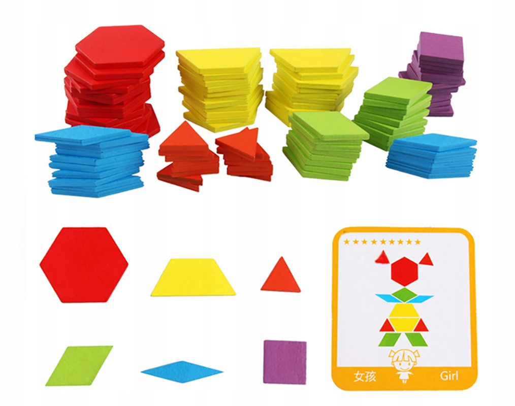 DREWNIANA UKŁADANKA GRA LOGICZNA MONTESSORI 3W1 Bohater brak