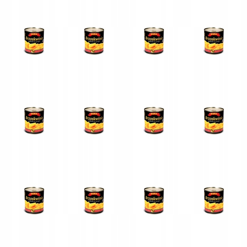 Mk Broskve půlené v lehkém sirupu 820 g X12