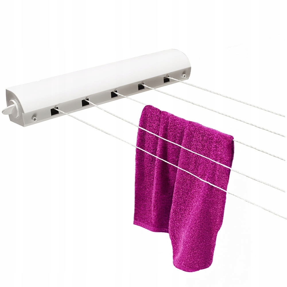 Levně Sušák Bílá s posuvným koupelnovým provázkem, pevná a odolná