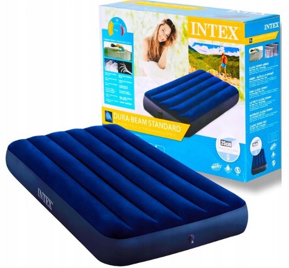 Materac Jednoosobowy Łożko Dmuchane Intex 76x191 Do Pływania Spania
