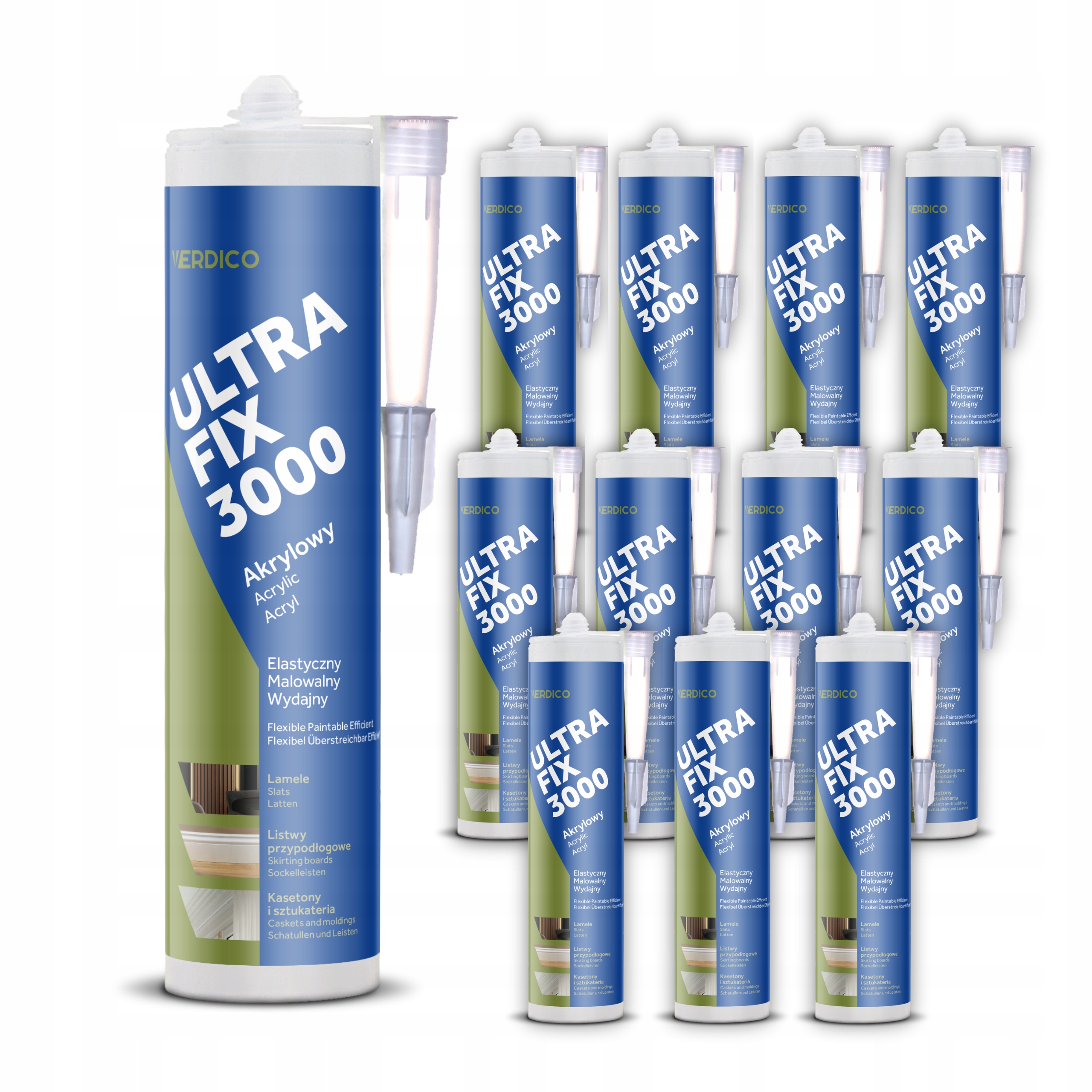 Klej do paneli sufitowych i kasetonów ściennych 280 ml Ultra Fix 12szt